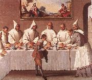 St Hugo of Grenoble in the Carthusian Refectory ZURBARAN  Francisco de